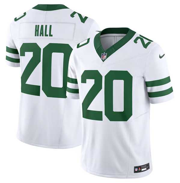 Men's New York Jets #20 Breece Hall White 2023 F.U.S.E. Vapor Limited Throwback Stitched Football Jersey,We sell and wholesale Men's New York Jets #20 Breece Hall White 2023 F.U.S.E. Vapor Limited Throwback Stitched Football Jersey on line form chian!